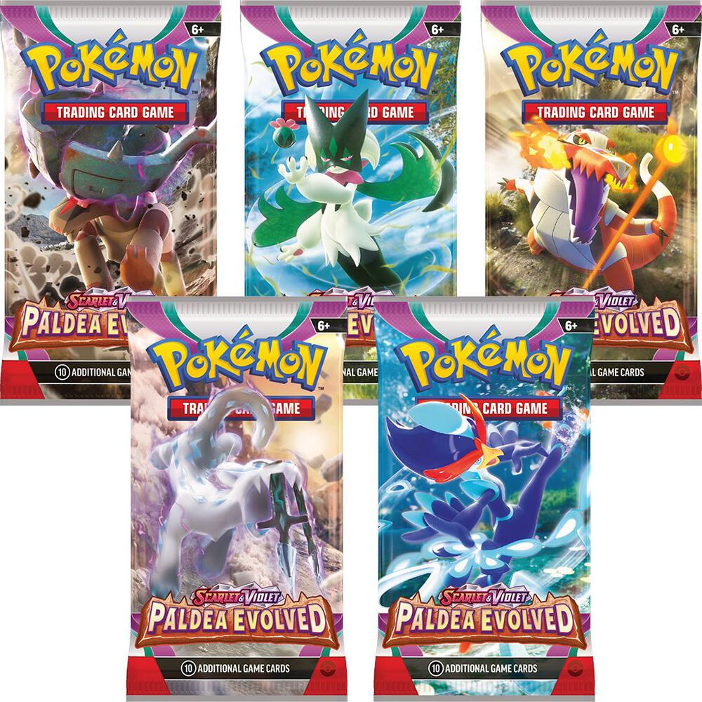 Paldea Evolved Booster Pack Art Bundle [Set of 5] - SV02: Paldea Evolved (PAL)