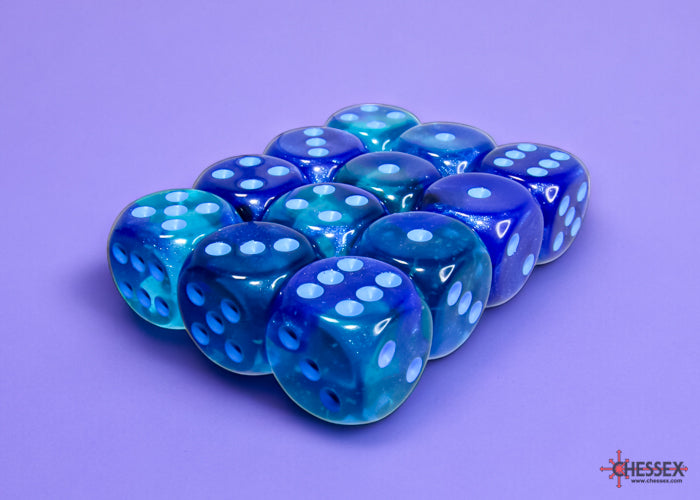 Chessex Gemini Blue-Blue/light blue Luminary 16mm d6 (CHX26663)