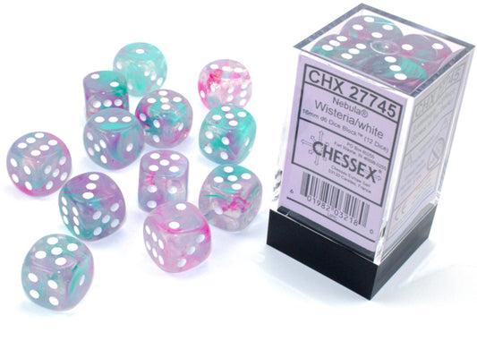 Chessex Nebula Wisteria/white Luminary 16mm d6 (CHX27745)