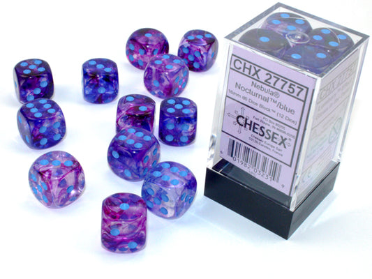 Chessex Nebula Nocturnal/blue Luminary 16mm d6 (CHX27757)