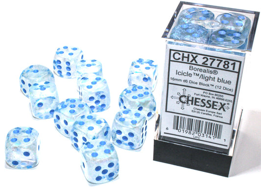 Chessex Borealis Icicle/light blue Luminary 16mm d6 (CHX27781)